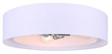 Canarm IFM1148A19BN - LANDRA 19 in. 3-Light 60-Watt Contemporary Brushed Nickel Flush Mount Ceiling Light with White