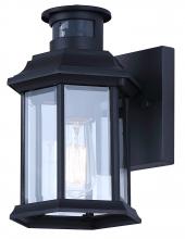 Canarm IOL714BK - Kersley 1-Light Black Outdoor Lantern, with Clear Beveled Blass and Motion Sensor + Photocell