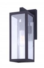  IOL456BK - NEWPORT, MBK, 1 Lt Outdoor Down Light, Seeded Glass, 100W Type A