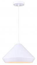 Canarm IPL1020A13WH - BYCK, IPL1020A13WH -G-, MWH Color, 1 Lt 12.75inch Width Pendant, 60W Type A, 12.75inch W x 9.5 - 57.