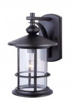 Canarm IOL124BK - Treehouse, 1 Bulb Downlight, Clear Glass, 100W Type A, 8" W x 14 1/4' H x 9 3/4" D