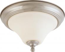  60/1824 - Dupont - 1 light Flush with Satin White Glass - Brushed Nickel Finish