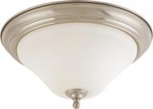  60/1826 - Dupont - 2 light Flush with Satin White Glass - Brushed Nickel Finish