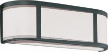  60/2972 - Odeon - 2 Light Vanity with Satin White Glass - Aged Bronze Finish