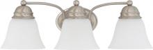  60/3266 - Empire - 3 Light 21" Vanity with Frosted White Glass - Brushed Nickel Finish