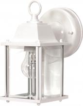  60/3463 - 1 Light; 8-5/8 in.; Wall Lantern; Cube Lantern with Clear Beveled Glass; Color retail packaging