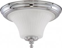  60/4271 - Teller - 2 Light Flush Dome with Frosted Etched Glass - Polished Chrome Finish