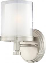  60/4641 - Decker - 1 Light Vanity with Clear & Frosted Glass - Brushed Nickel Finish