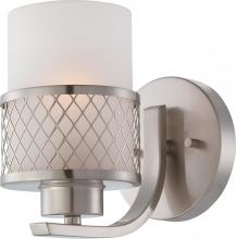  60/4681 - Fusion - 1 Light Vanity with Frosted Glass - Brushed Nickel Finish