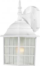  60/4904 - Adams - 1 Light 14" Wall Lantern with Frosted Glass - White Finish