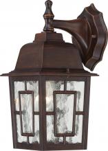  60/4922 - Banyan - 1 Light 12" Wall Lantern with Clear Water Glass - Rustic Bronze Finish