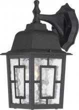  60/4923 - Banyan - 1 Light 12" Wall Lantern with Clear Water Glass - Textured Black Finish