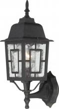  60/4926 - Banyan - 1 Light 17" Wall Lantern with Clear Water Glass - Textured Black Finish