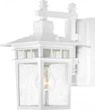  60/4951 - Cove Neck - 1 Light 12" Wall Lantern with Clear Seed Glass - White Finish
