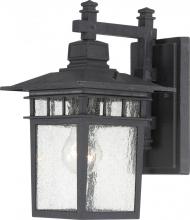  60/4953 - Cove Neck - 1 Light 12" Wall Lantern with Clear Seed Glass - Textured Black Finish