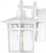  60/4957 - Cove Neck - 1 Light 14" Wall Lantern with Clear Seed Glass - White Finish