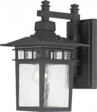  60/4959 - Cove Neck - 1 Light 14" Wall Lantern with Clear Seed Glass - Textured Black Finish