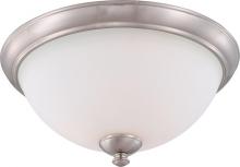  60/5041 - Patton - 3 Light Flush with Frosted Glass - Brushed Nickel Finish