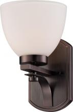  60/5111 - 1-Light Wall Mounted Vanity Light in Hazel Bronze Finish with Frosted Glass
