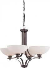  60/5114 - 4-Light Hazel Bronze Chandelier with Frosted Glass