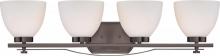  60/5119 - 4-Light Wall Mounted Vanity Light in Hazel Bronze Finish with Frosted Glass
