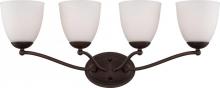  60/5134 - Patton - 4 Light Vanity with Frosted Glass - Prairie Bronze Finish