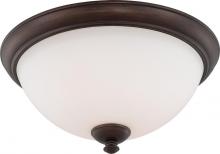  60/5141 - Patton - 3 Light Flush with Frosted Glass - Prairie Bronze Finish