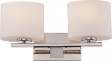  60/5172 - Breeze - 2 Light Vanity with Opal Frosted Glass - Polished Nickel Finish