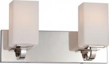 60/5182 - Vista - 2 Light Vanity with Opal Frosted Glass - Polished Nickel Finish
