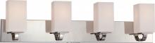  60/5184 - Vista - 4 Light Vanity with Opal Frosted Glass - Polished Nickel Finish