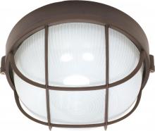  60/519 - 1 Light - 10'' Round Cage Bulkhead - Architectural Bronze Finish