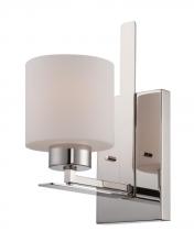  60/5201 - Parallel - 1 Light Vanity with Etched Opal Glass - Polished Nickel Finish