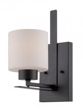  60/5301 - Parallel - 1 Light Vanity with Etched Opal Glass - Aged Bronze Finish