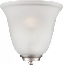  60/5377 - Empire - 1 Light Wall Sconce with Frosted Glass - Brushed Nickel Finish