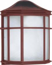  60/538 - 1 Light - 10" Cage Lantern with Linen Acrylic Lens - Old Bronze Finish