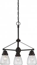  60/5546 - Laurel - 3 Light Chandelier with Clear Seeded Glass - Sudbury Bronze Finish