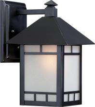  60/5601 - Drexel - 1 Light - 7" with Frosted Seed Glass - Stone Black Finish