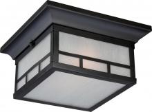  60/5606 - Drexel - 2 Light - Flush with Frosted Seed Glass - Stone Black Finish