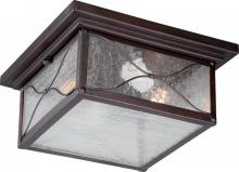  60/5616 - Vega - 2 Light - Flush with Clear Seed Glass - Classic Bronze Finish