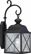  60/5622 - Wingate - 1 Light - 8" Wall Lantern with Clear Seed Glass - Textured Black Finish