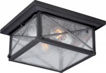  60/5626 - Wingate - 2 Light - Flush with Clear Seed Glass - Textured Black Finish