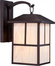  60/5673 - Tanner - 1 Light - 10" Wall Lantern with Honey Stained Glass - Claret Bronze Finish