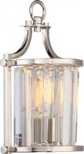  60/5766 - Krys- 1 Light Crystal Accent Wall Sconce - Polished Nickel Finish