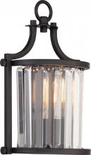  60/5776 - Krys- 1 Light Crystal Accent Wall Sconce - Aged Bronze Finish