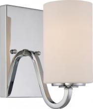  60/5801 - Willow - 1 Light Vanity with White Glass - Polished Nickel Finish