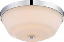  60/5804 - Willow - 2 Light Flush with White Glass - Polished Nickel Finish