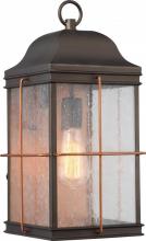  60/5833 - Howell - 1 Light Large Wall Lantern with Clear Seeded Glass - Bronze Finish Wall Lantern with Copper