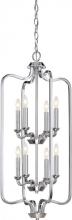  60/5872 - Willow - 8 Light Cage Pendant - Polished Nickel Finish