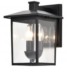  60/5934 - Jamesport Collection Outdoor 11 inch Wall Lantern; Matte Black with Clear Glass