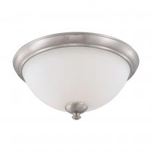  60/6014 - Patton; 3 Light; Flush Fixture with Frosted Glass; Color Retail Packaging